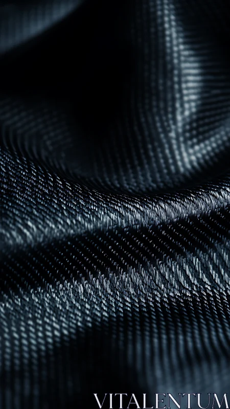 Textured dark fabric folds shimmer under soft light.