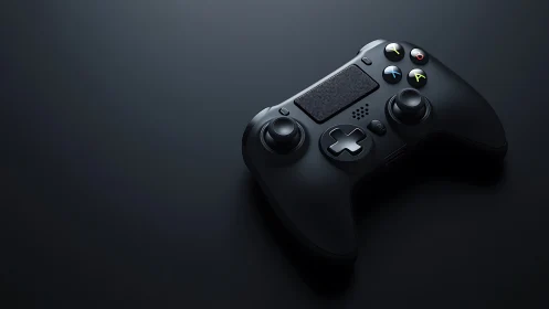 Modern Gaming Controller in Sleek Black.