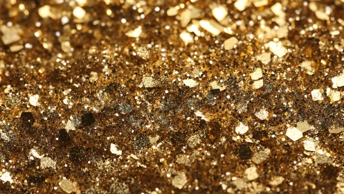 Golden glitter constellations shimmer across molten light.