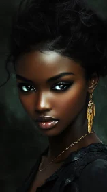 Digital portrait shows close cropped view of woman’s face