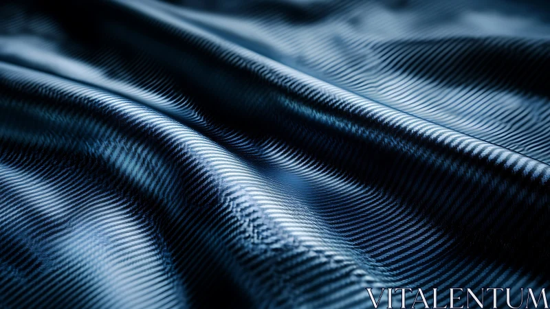 Textured blue metallic surface shows wave-like microstructured ridges