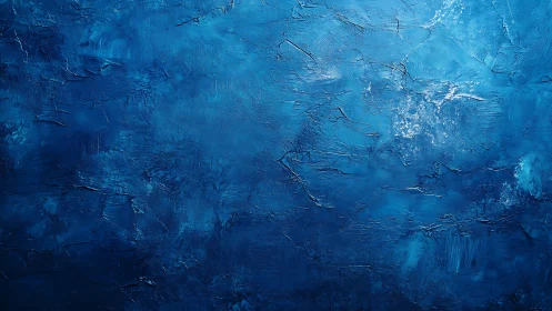 Textured monochrome blue abstract painted surface background.