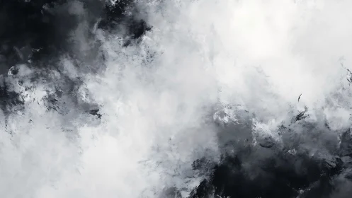 Monochrome turbulent cloud mass resolves into abstract depth