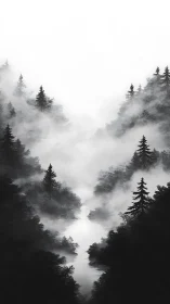 Mist-Veiled Pines: Where Forests Whisper Secrets in Fog.