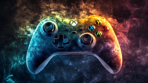 Xbox Controller Cosmic Energy Art.