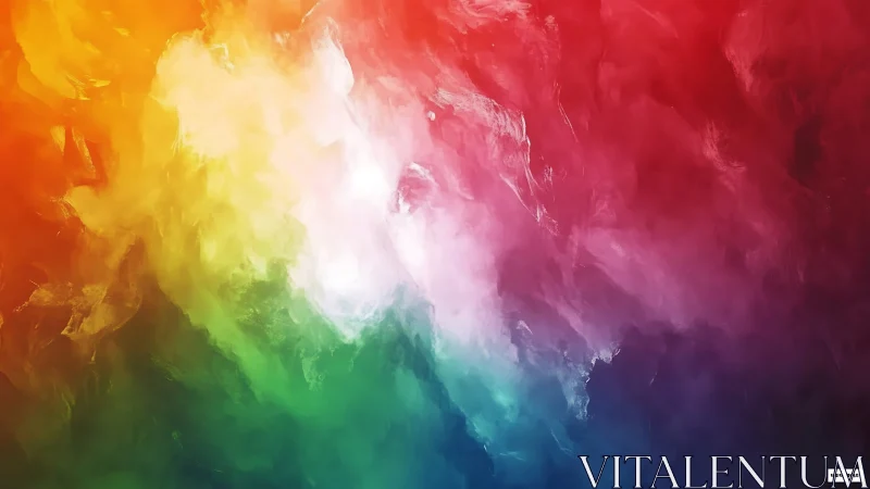 Radiant rainbow cloud swirls merge across vivid color spectrum