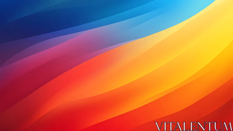 Chromatic gradient waves in layered digital spectrum field.