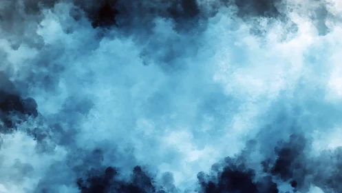 Storm-kissed blue nebula cloudscape swirling in quiet motion.