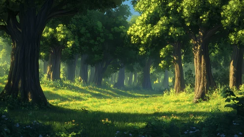 Luminous Cathedral: Where Ancient Timber Giants Guard Emerald Sanctuaries