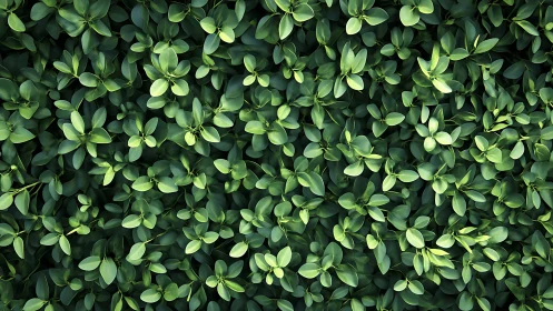 Dense top view foliage pattern shows clustered green leaves