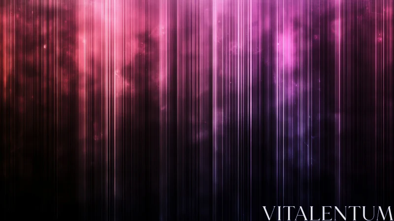 Vertical magenta and violet light streaks form a dense field