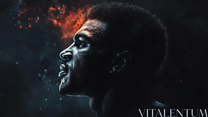 Luminous Profile: A Soul Ignited by Inner Fire.