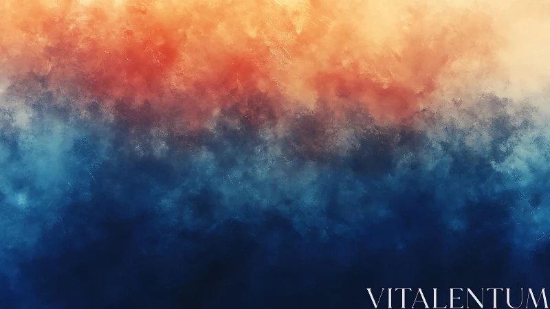 Vivid Abstract Gradient Painting in Warm and Cool Tones.