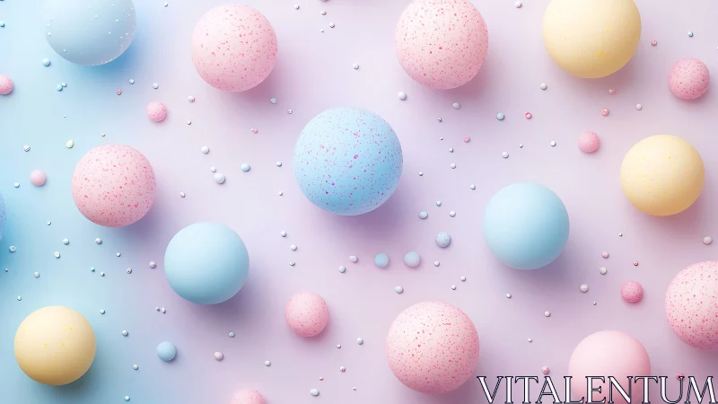Pastel bubble daydream on a soft, candy-colored sky backdrop.