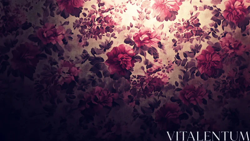 Vintage Floral Textile Pattern with Dramatic Depth.