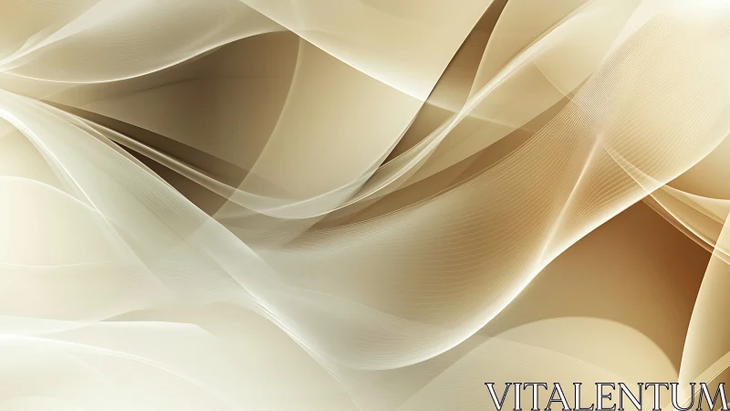 Beige abstract waves with smooth layered light forms.