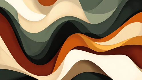 Velvet Dunes of Color Rolling Through Retro Autumn Skies.