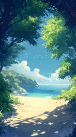 Hidden Cove: A Tropical Paradise Framed by Ancient Trees