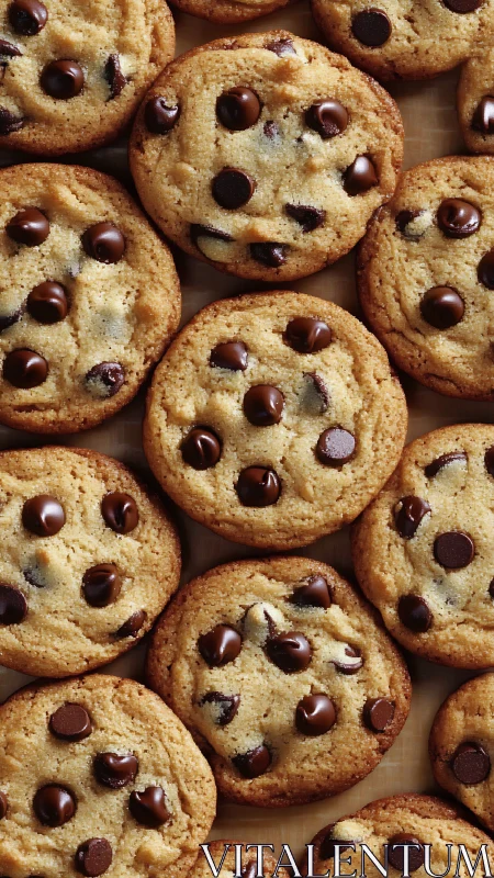 Golden chocolate chip cookies invite cozy homemade comfort