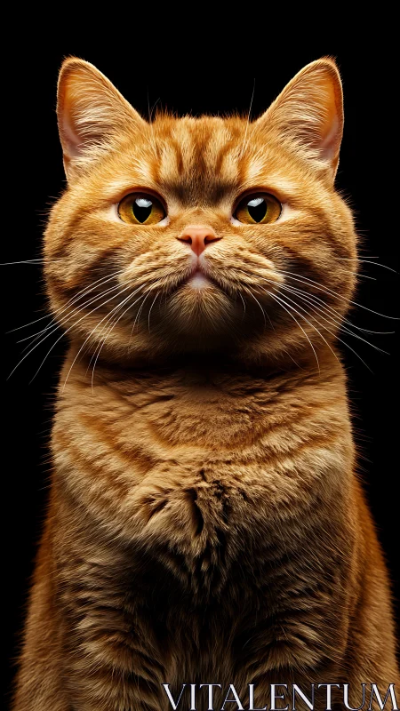 Orange Tabby Cat Staring at Camera.