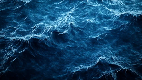 Digital rendering of abstract illuminated ocean surface.