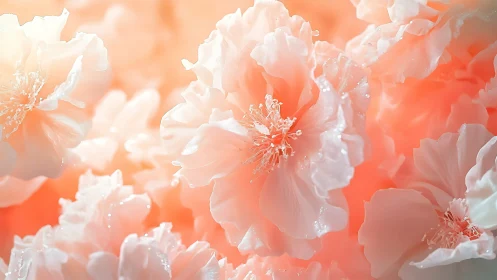 Macro bloom cluster in diffuse peach spectral lighting.