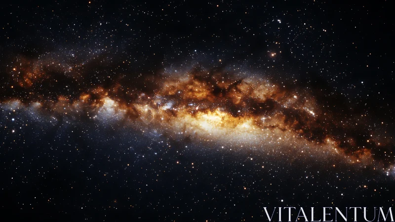 Stellar river of the Milky Way crossing deep starfield.