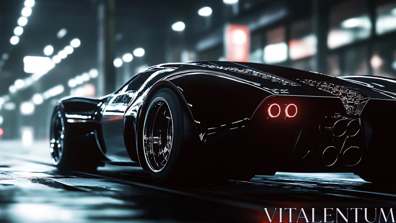 Midnight hypercar slices wet neon city tunnel with precision.