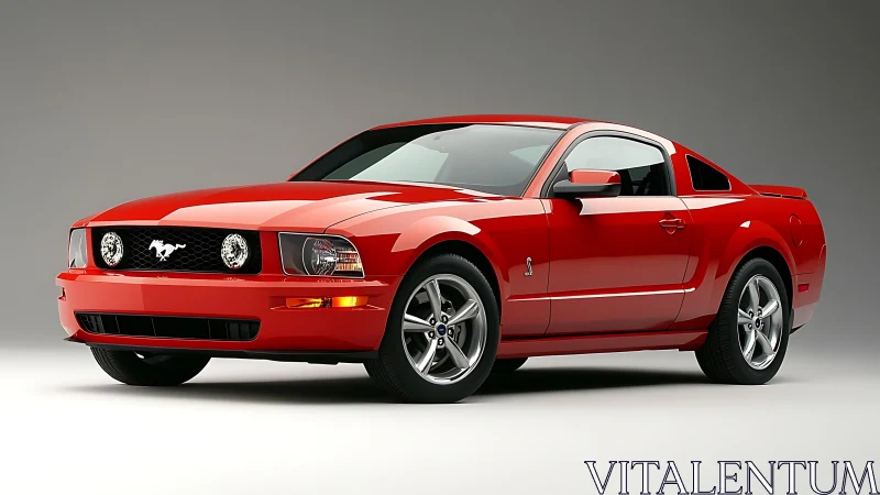 Red performance coupe in studio-grade automotive lighting profile.