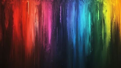 Vertical spectrum gradients form textured dripping chromatic bands