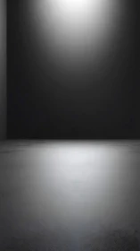 Silent spotlight over a patient, silver-gray studio floor.