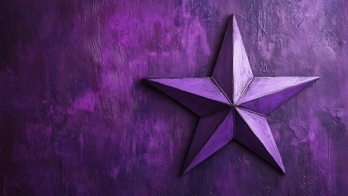 Violet wooden star leans into textured nightwall drama