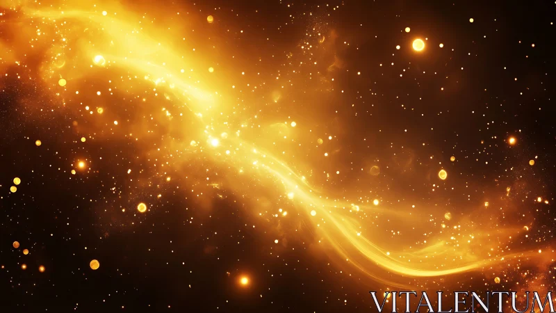 Solar river of stardust swirling across velvet cosmos.