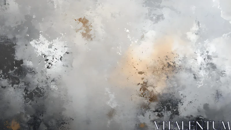 Abstract gray and beige cloudy texture digital painting background.