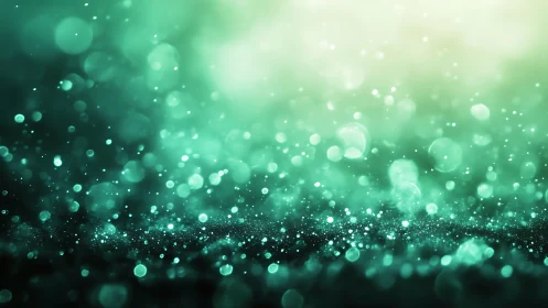 Emerald dust horizon where dreaming particles drift.