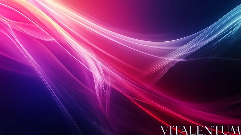 Velvet light waves drifting across a neon twilight sky.