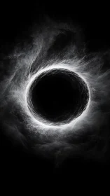 Whispering Void Ringed in Ghostlight, Breathing Quiet Gravity.