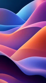 Layered gradient waves form overlapping curved bands