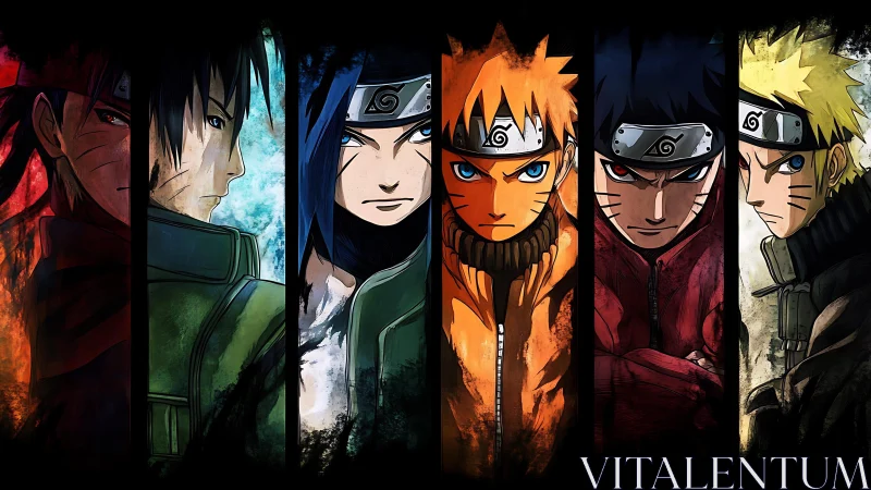 Naruto portraits line-up show intense evolving expressions.
