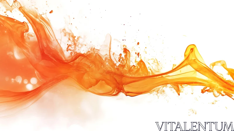Fluid Orange and Yellow Abstract Flow.