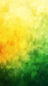 Sunlit yellow to emerald green dreamy color wash wall.