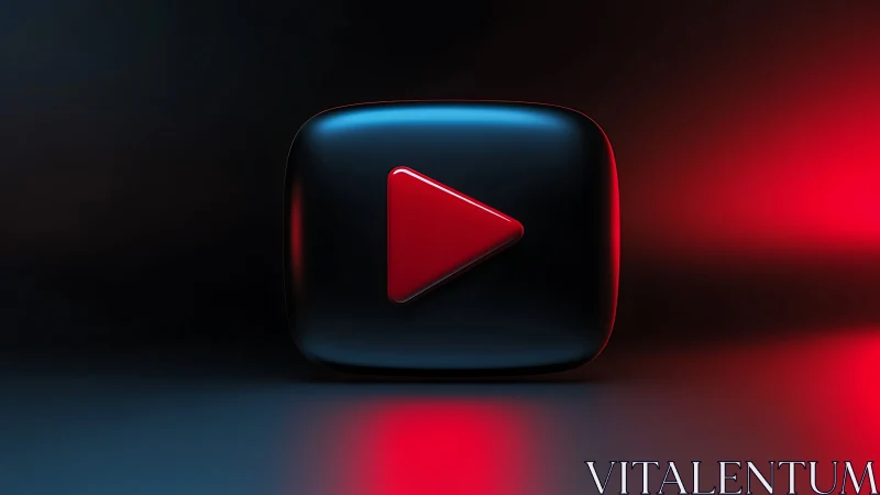 Neon Play Symbol Against Dark Atmospheric Backdrop.