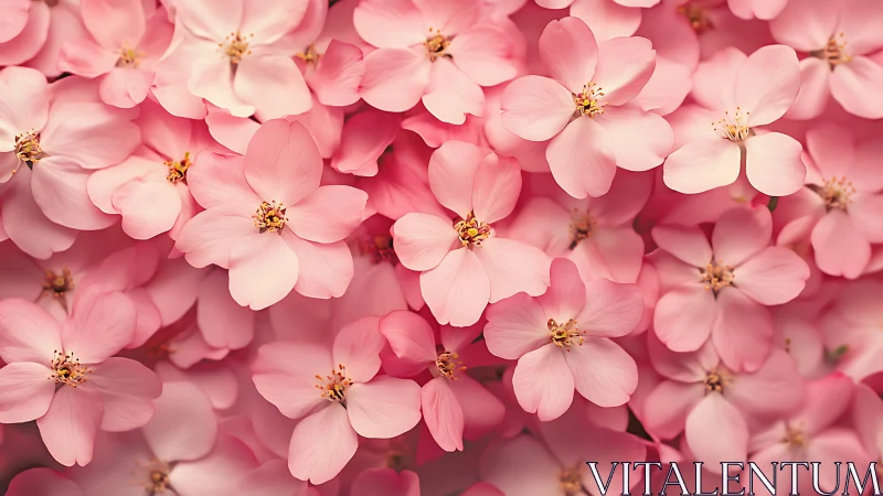 Pink flowers with golden stamens photographed at close focal length range.