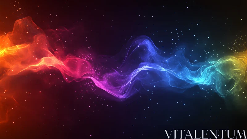 Chromatic Plasma Ribbon in Deep-Space Gradient Field.