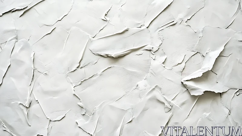 Textured white plaster surface with sculpted knife strokes.