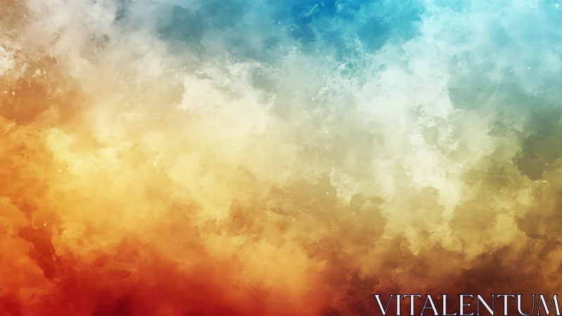 Horizontal gradient cloud texture displays warm to cool hues