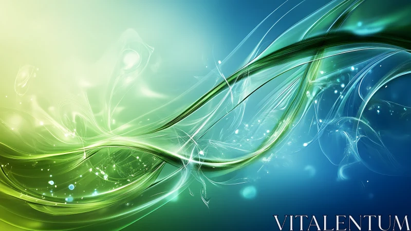 Liquid light ribbons surf an ocean of glowing gradients