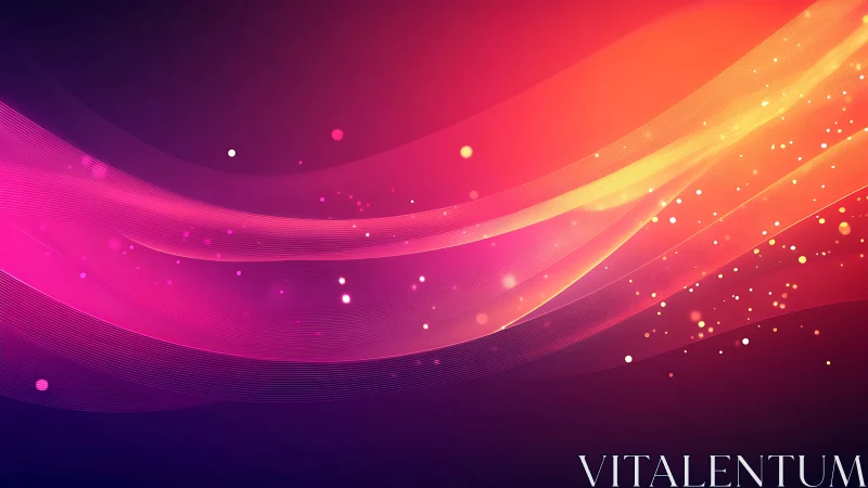 Sunset ribbons of light drifting through starry color fields.