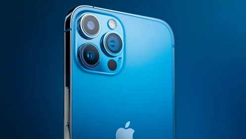 Apple iPhone 13 Pro blue titanium camera system triple-lens optical module assembly