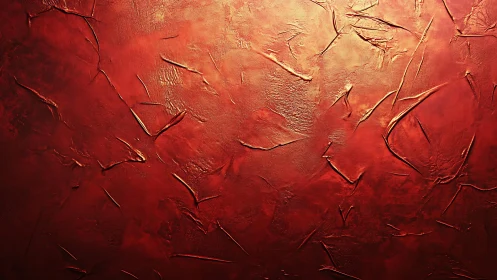 Rich red textured wall with artistic plaster finish effect.
